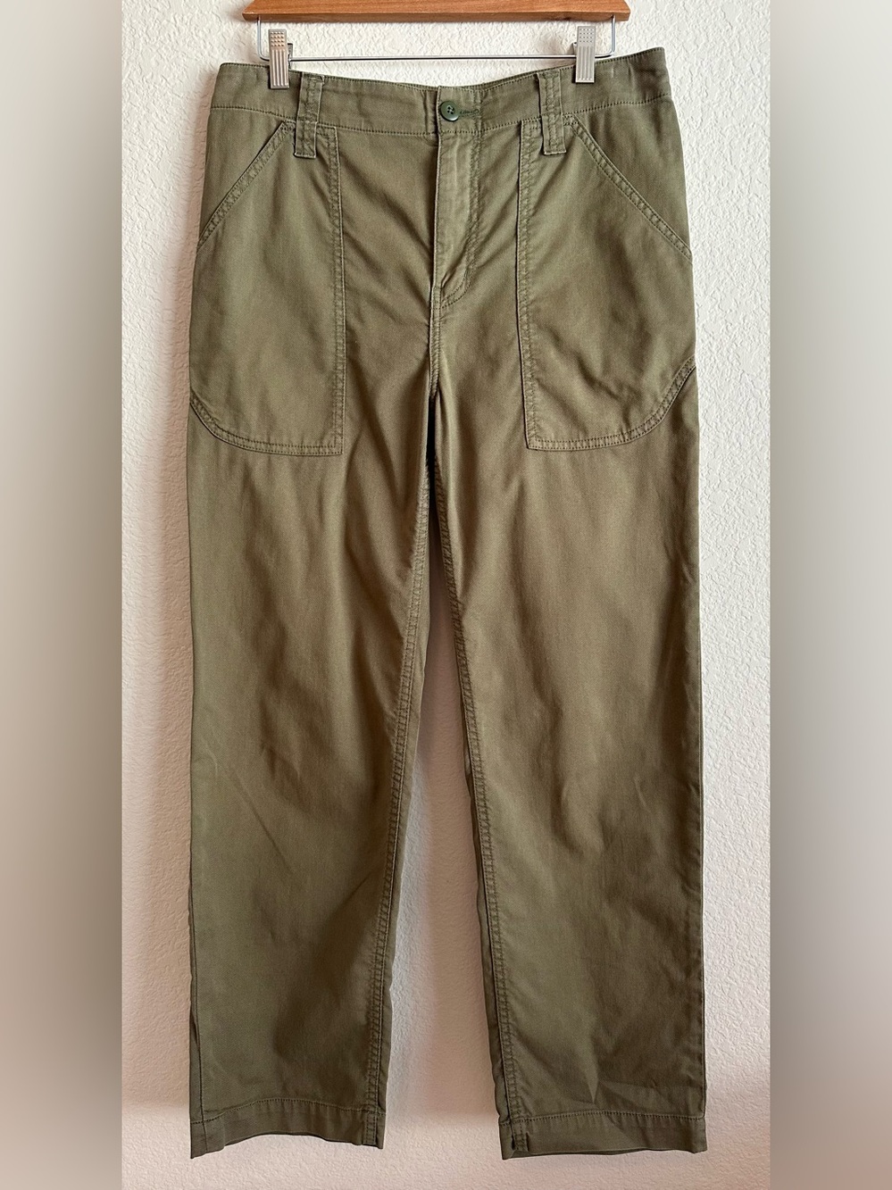 Current/Elliott Chino Pants Army Green Womens 29 Pockets Stretch Utility Outdoor